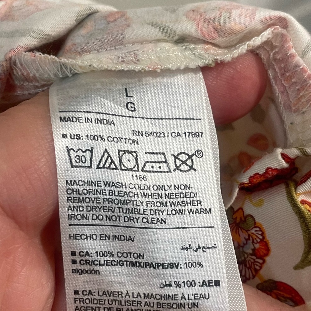 Old Navy Cream with Red Floral Midi Sundress with Pockets – Size Large - Picture 6 of 8